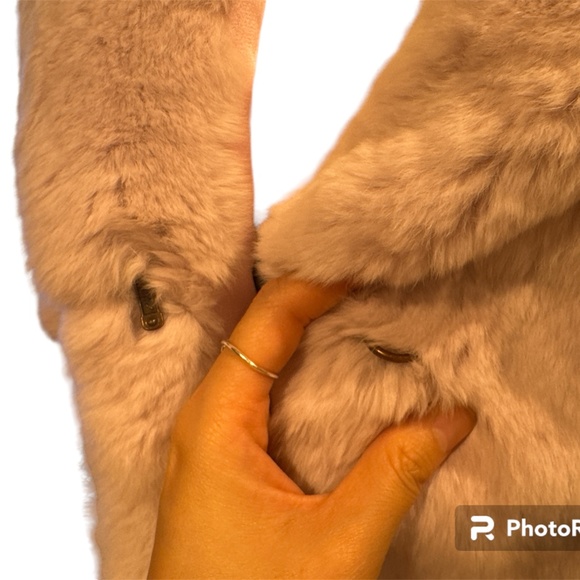 Lavender Fur Jacket Short Sleeve Size 36 - Picture 4 of 7